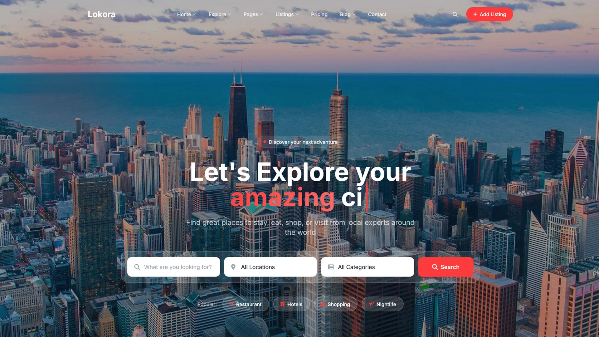 Lokora — Modern Directory & Listing HTML Template