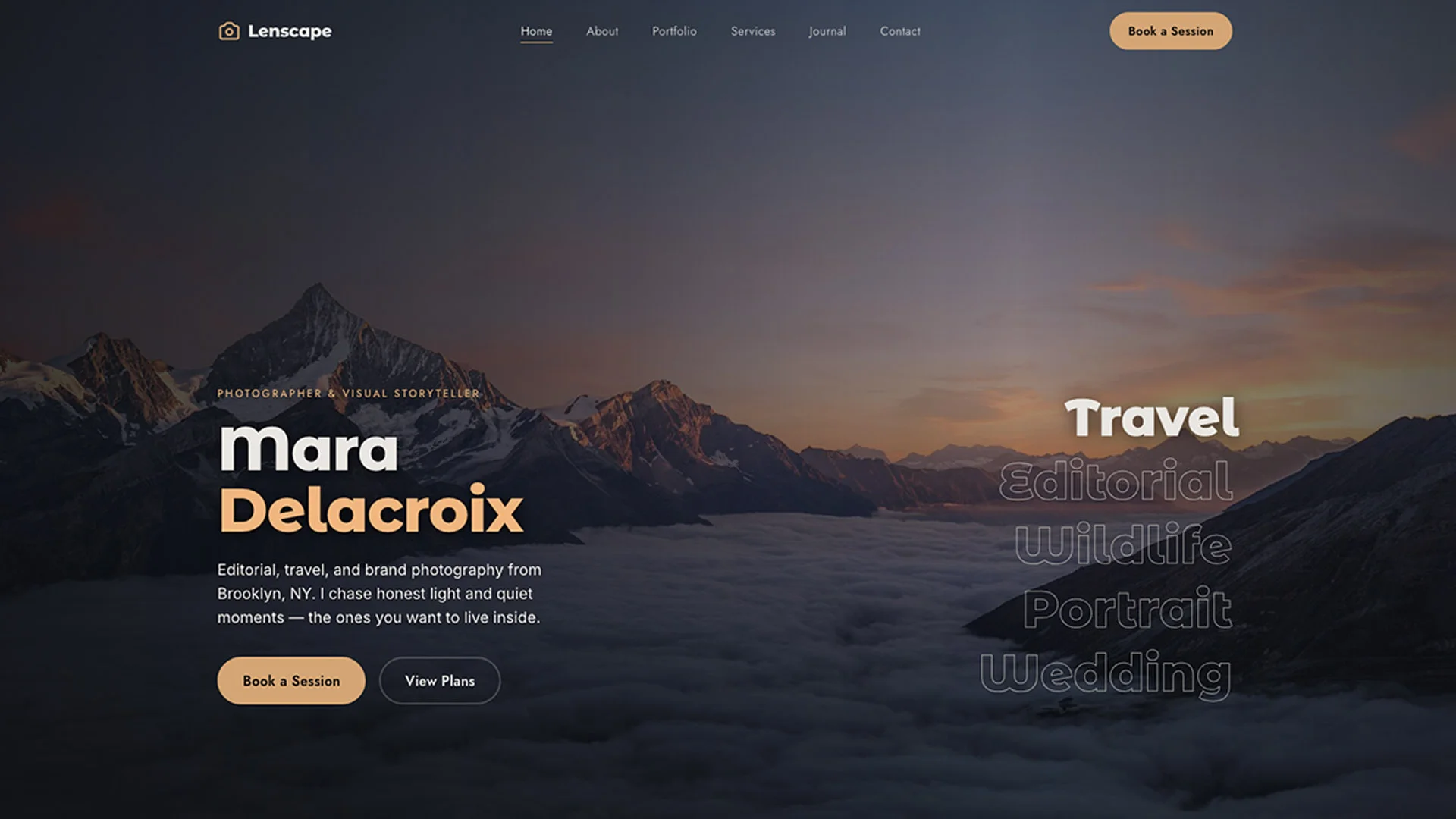 Lenscape — Editorial Photography Portfolio HTML Template