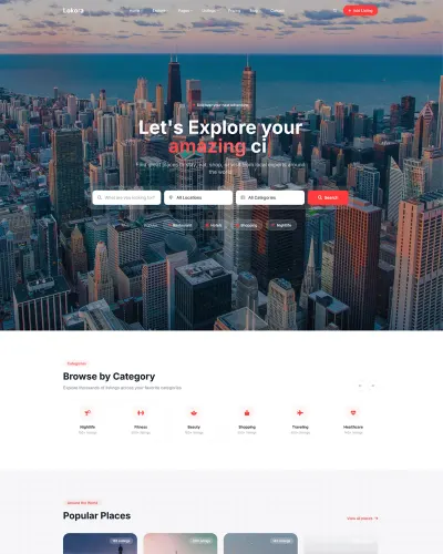 Lokora — Modern Directory & Listing HTML Template