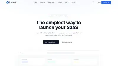 Lucent — Modern SaaS HTML Template